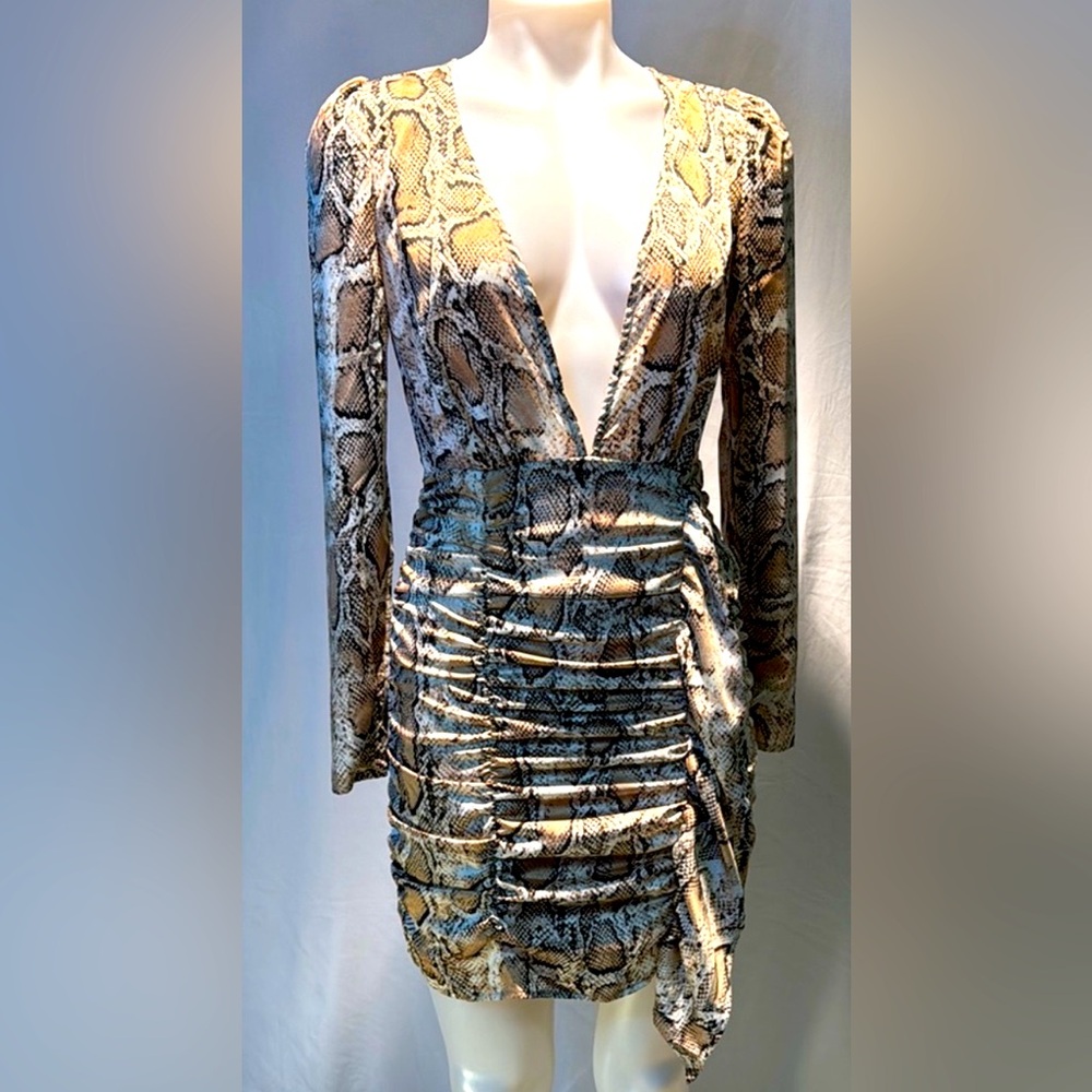 Hello Molly Snake Print Mini Dress